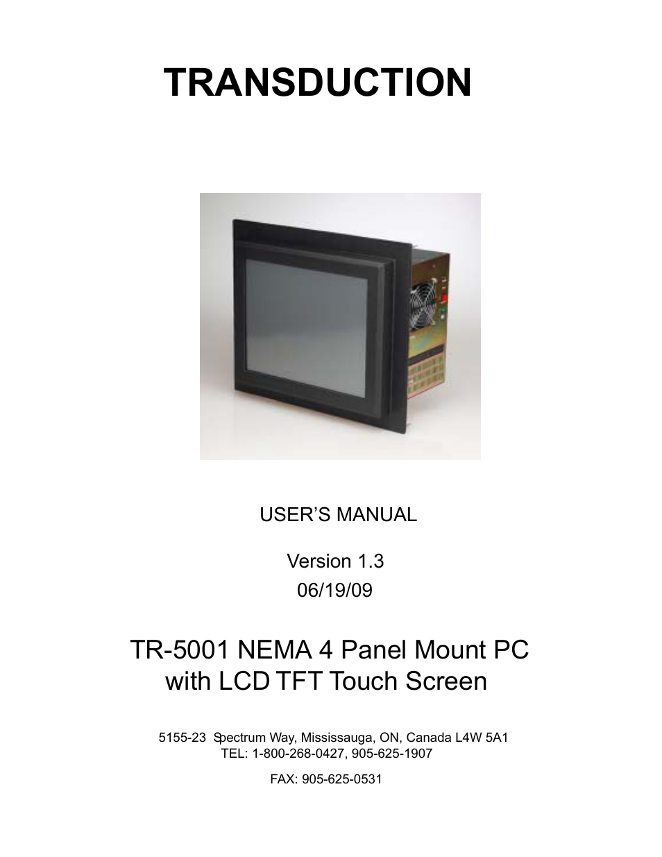 New Transducers TR-5001 User Manual | 105 pages