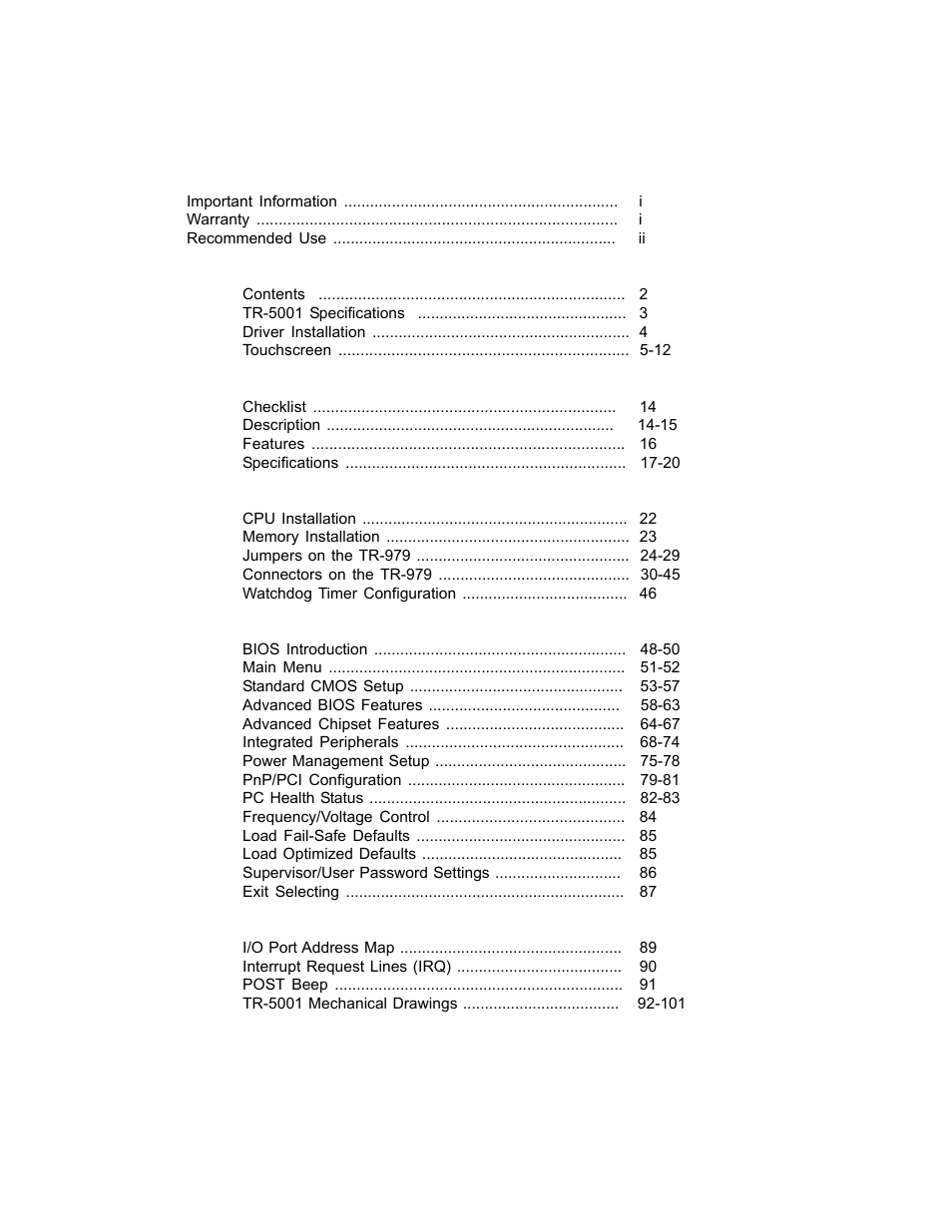 New Transducers TR-5001 User Manual | Page 2 / 105