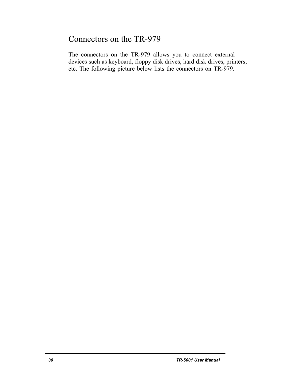 Connectors on the tr-979 | New Transducers TR-5001 User Manual | Page 34 / 105