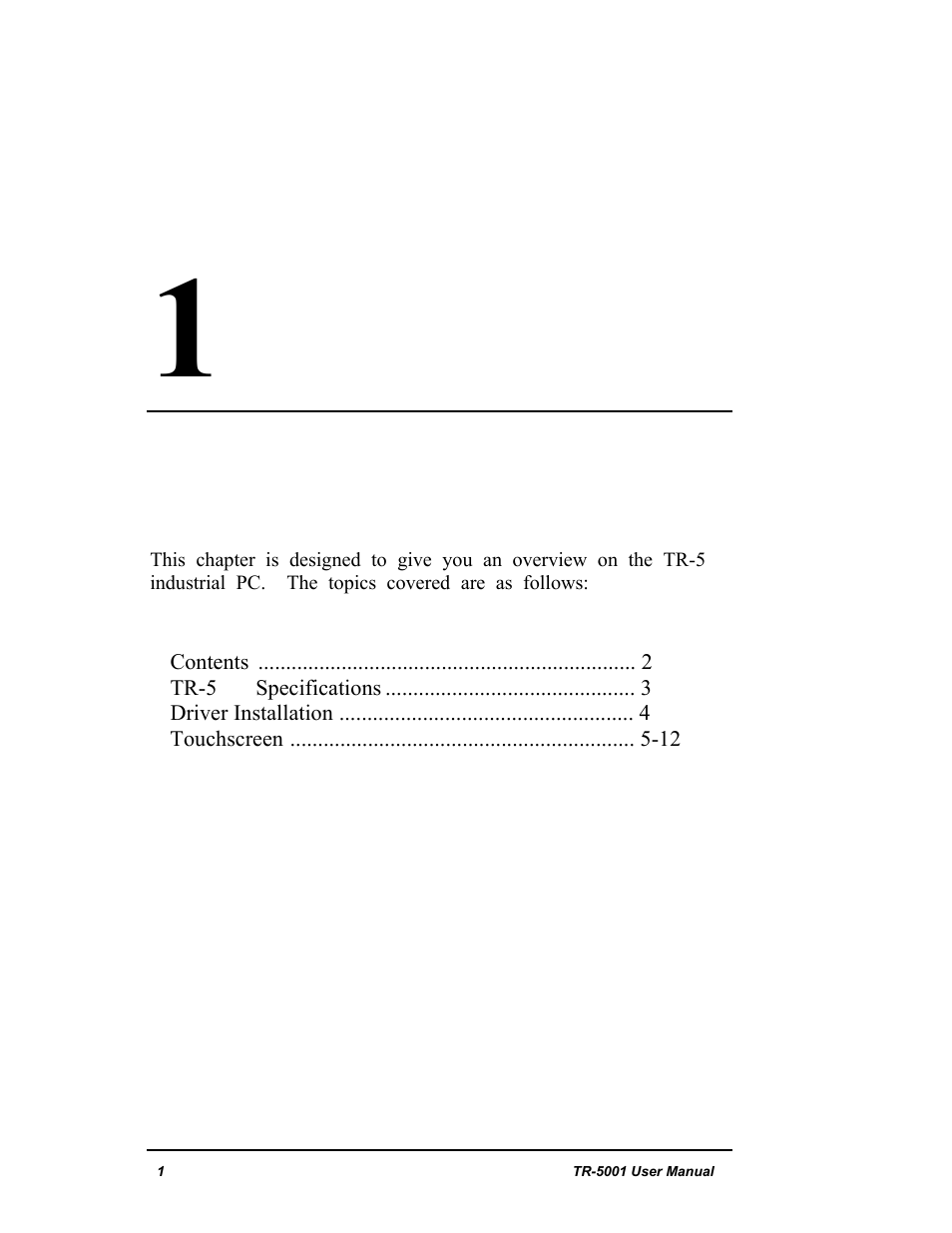 Introduction | New Transducers TR-5001 User Manual | Page 5 / 105