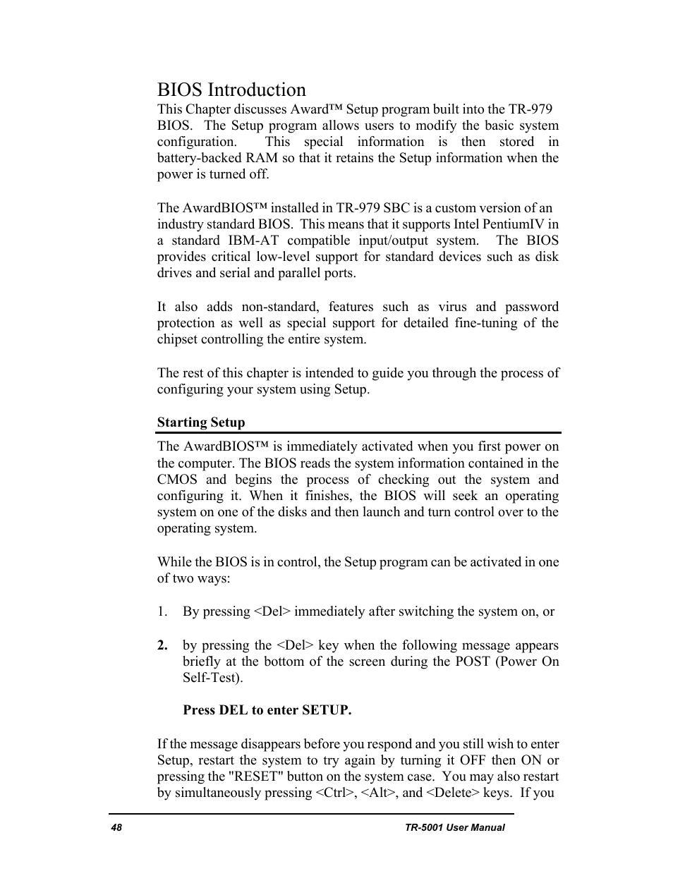 Bios introduction | New Transducers TR-5001 User Manual | Page 52 / 105