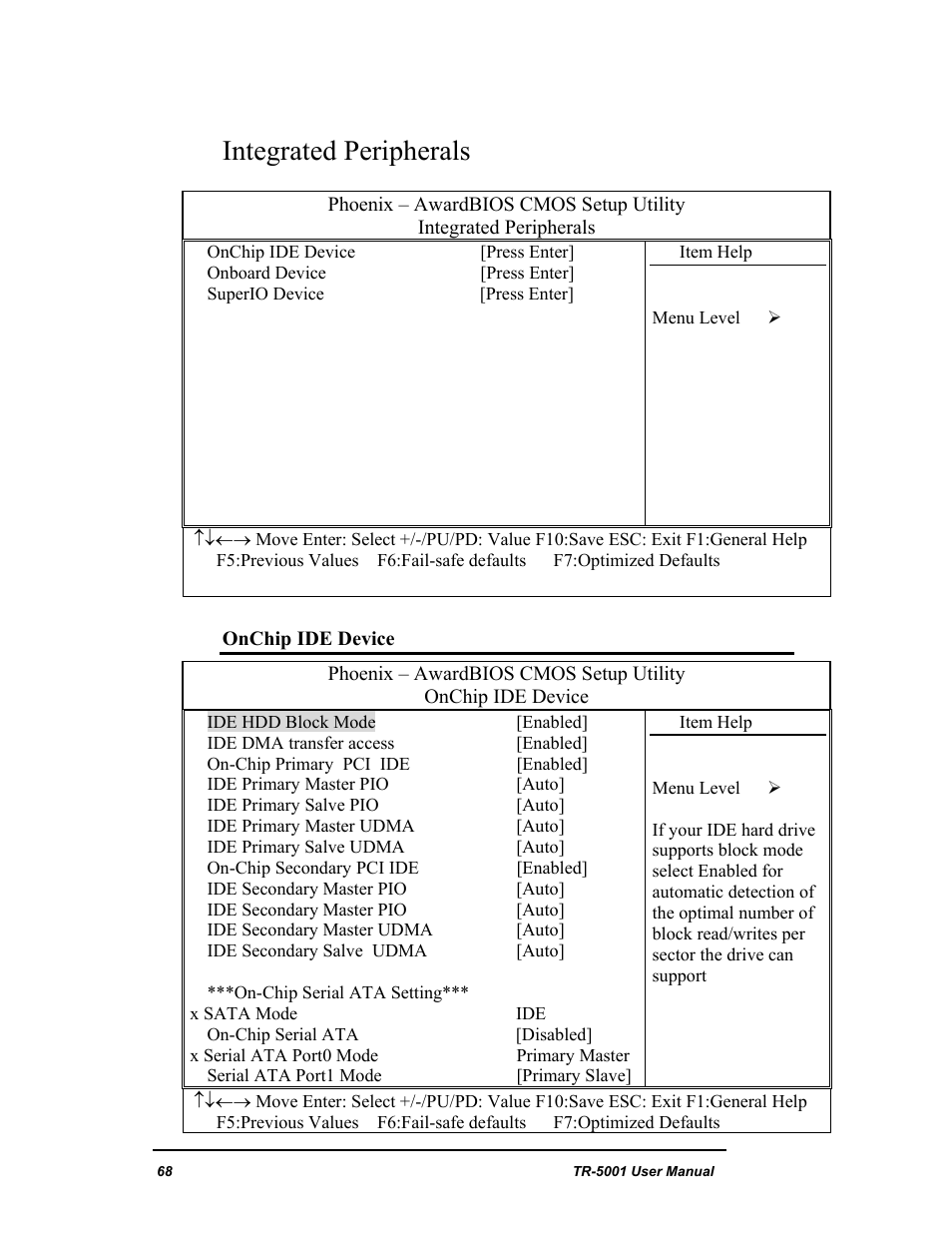 Integrated peripherals | New Transducers TR-5001 User Manual | Page 72 / 105