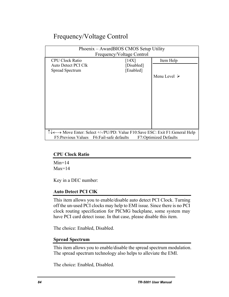 Frequency/voltage control | New Transducers TR-5001 User Manual | Page 88 / 105