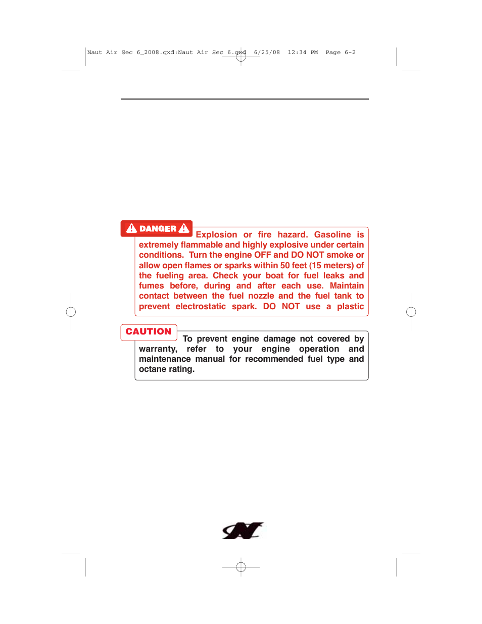 Safety equipment, Fueling | Nautique aire crossover User Manual | Page 136 / 200