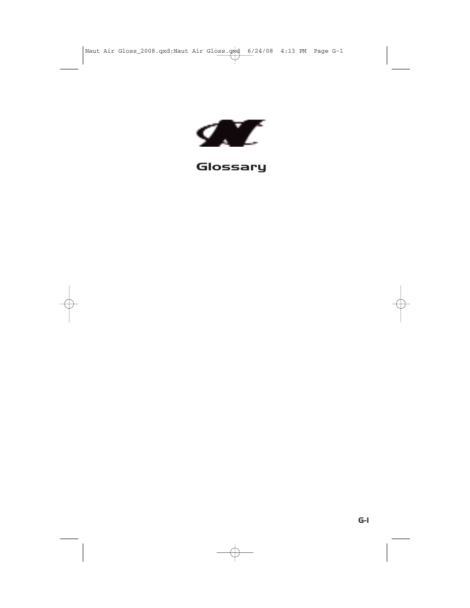 Naut air gloss_2008.pdf, Glossary | Nautique aire crossover User Manual | Page 189 / 200