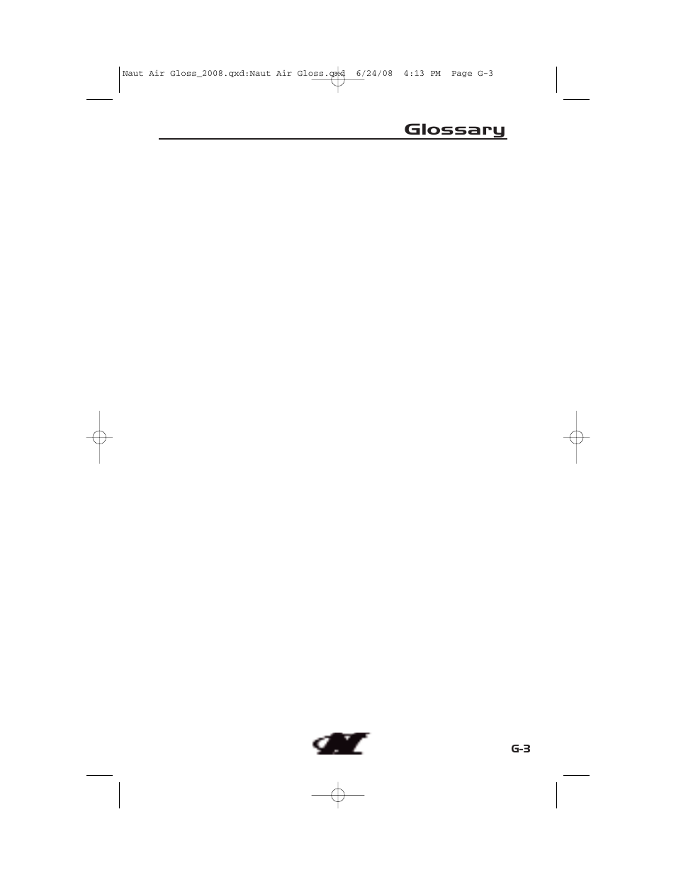 Glossary | Nautique aire crossover User Manual | Page 191 / 200