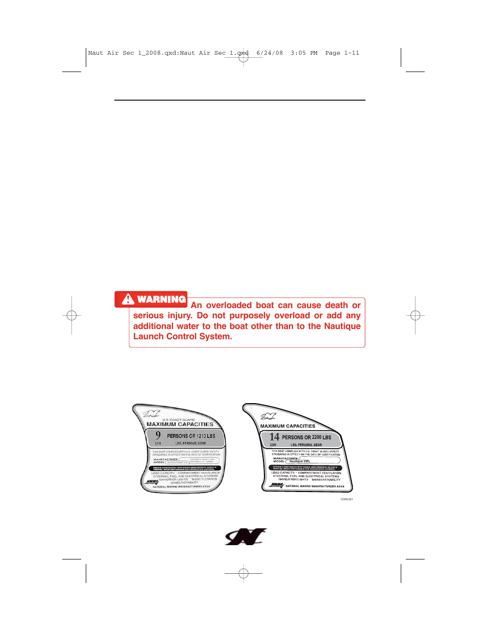 Boating safety, Operating by minors, Overloading | Nautique aire crossover User Manual | Page 21 / 200