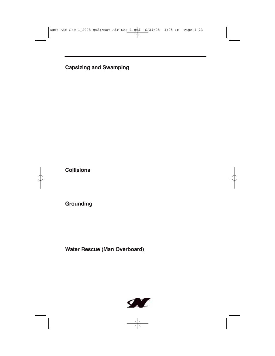 Boating safety | Nautique aire crossover User Manual | Page 33 / 200
