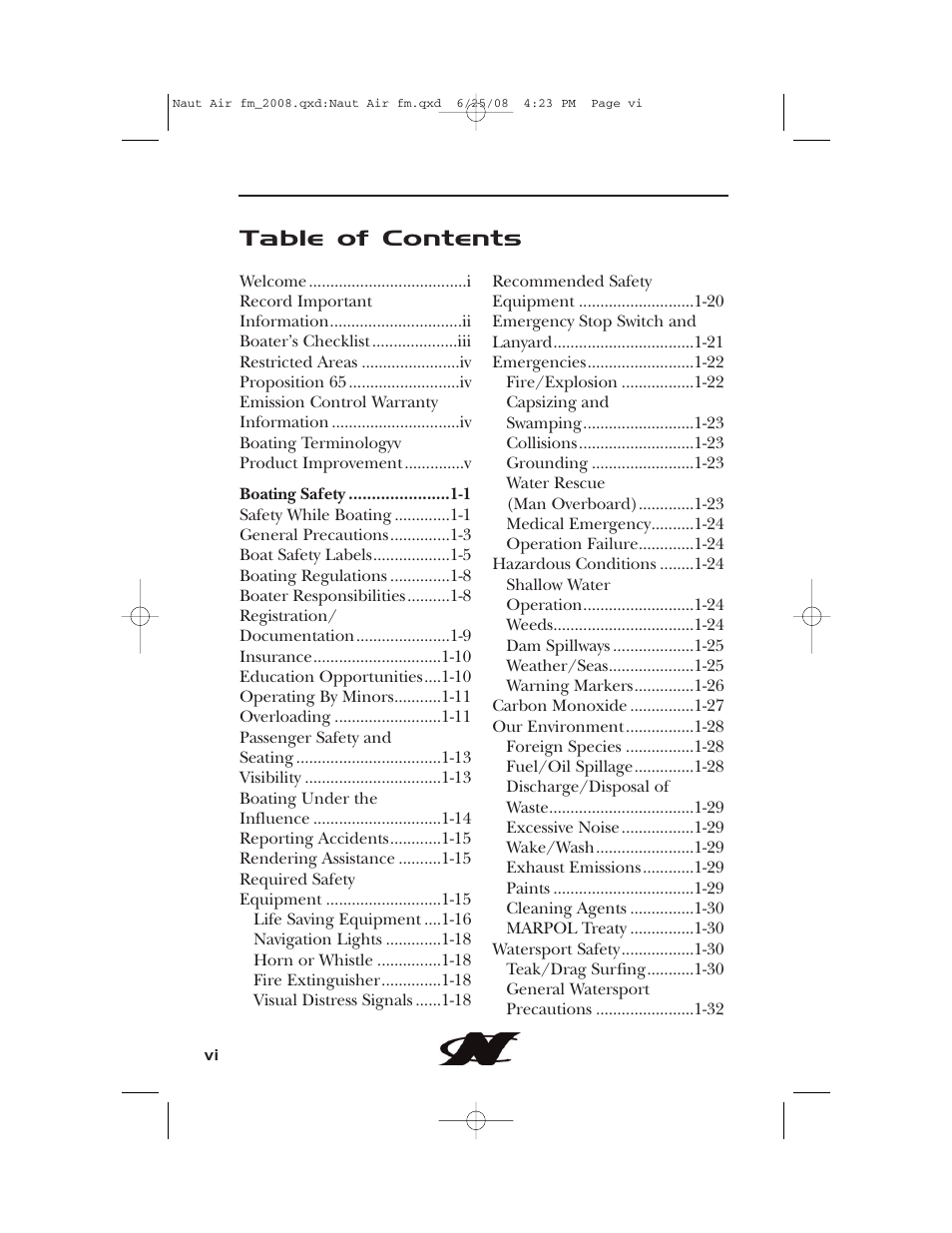Nautique aire crossover User Manual | Page 6 / 200