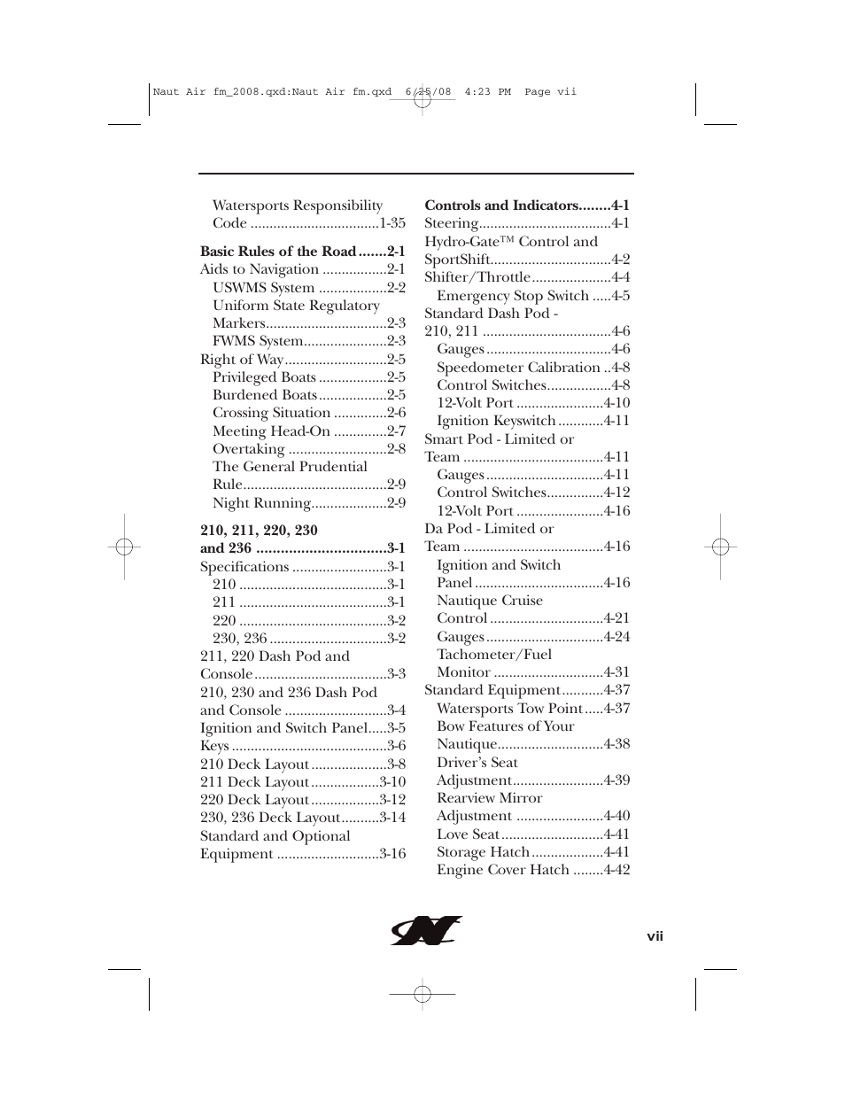 Nautique aire crossover User Manual | Page 7 / 200