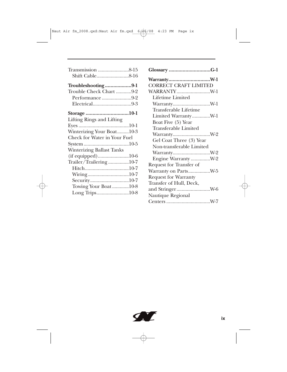 Nautique aire crossover User Manual | Page 9 / 200
