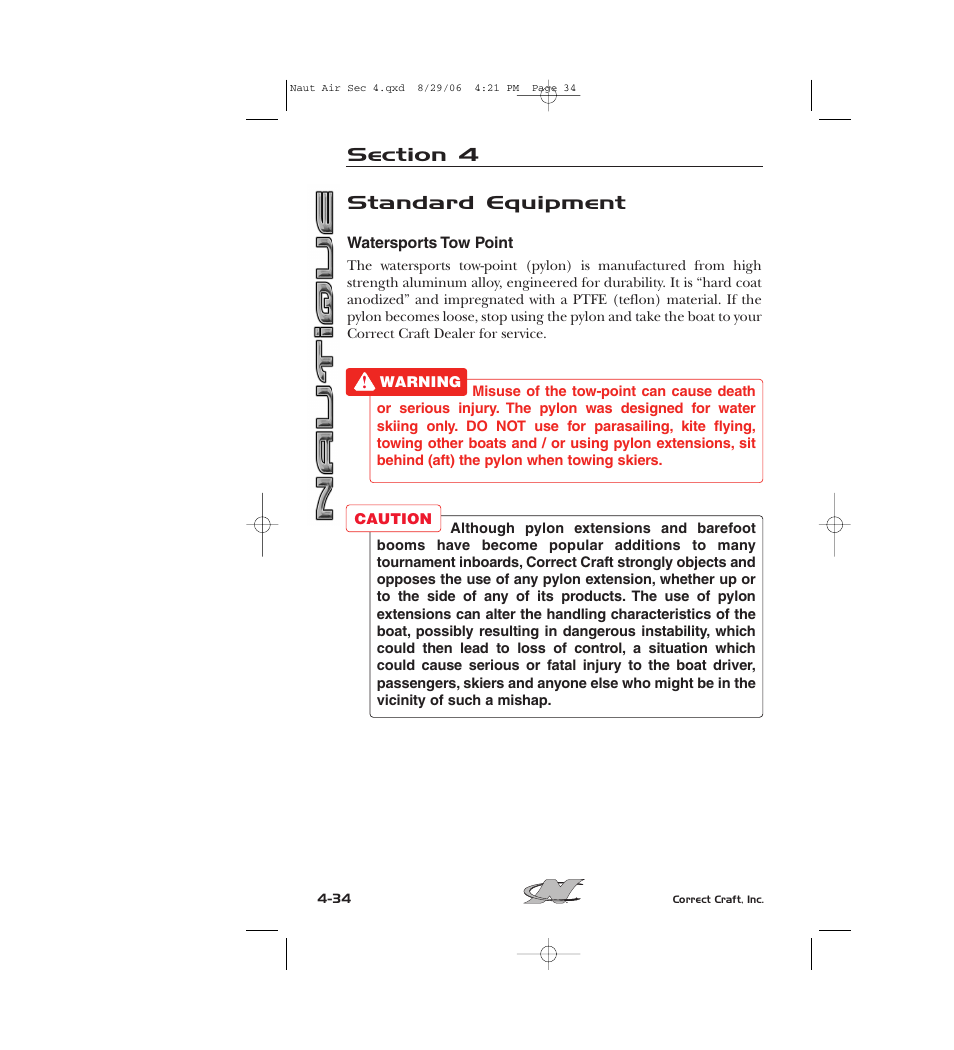 Standard equipment | Nautique 220 User Manual | Page 109 / 198