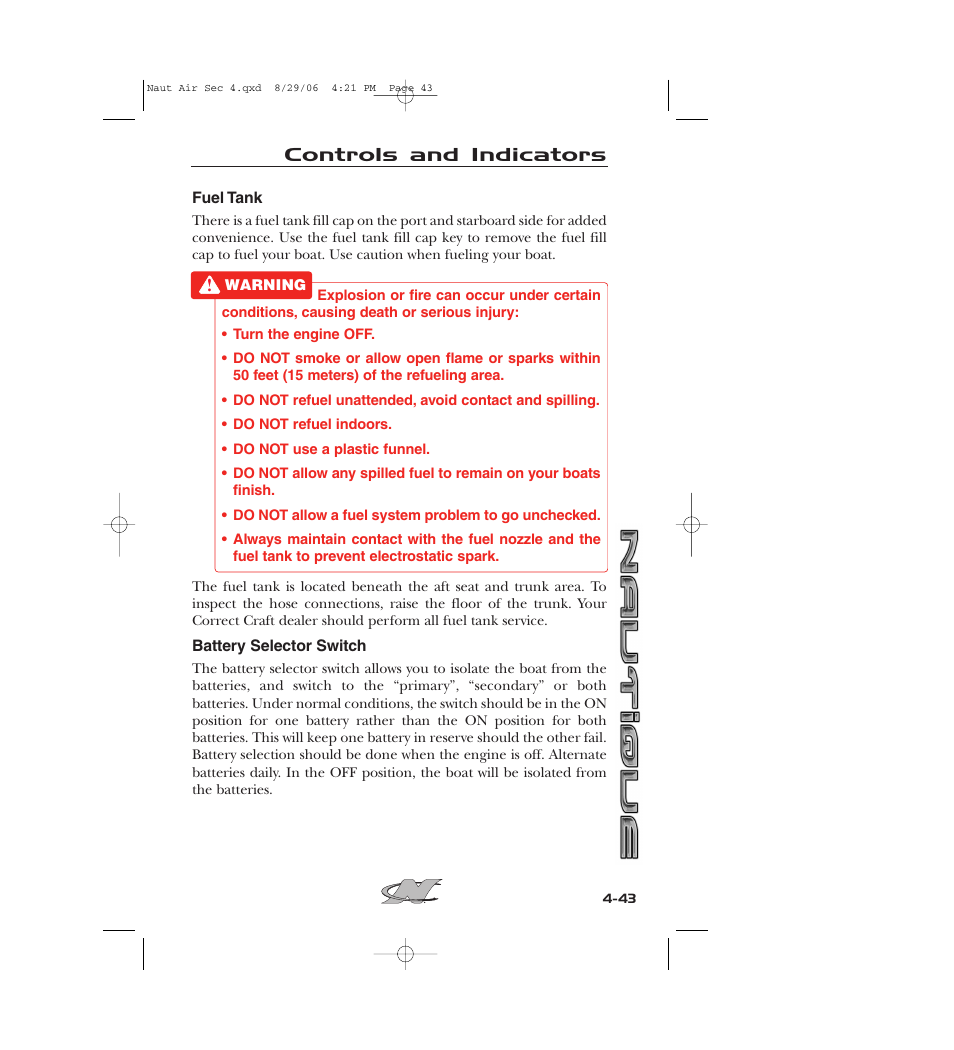 Controls and indicators | Nautique 220 User Manual | Page 118 / 198