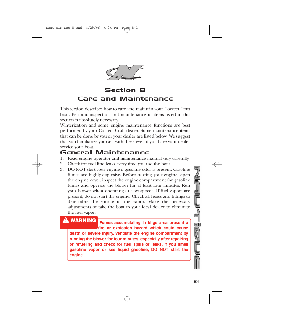 Naut air sec 8.qxd.pdf, General maintenance | Nautique 220 User Manual | Page 156 / 198