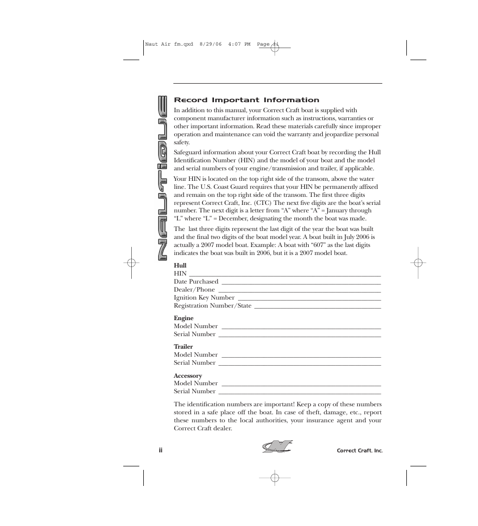 Nautique 220 User Manual | Page 3 / 198