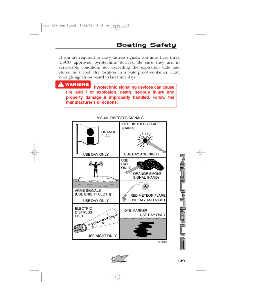 Boating safety | Nautique 220 User Manual | Page 30 / 198