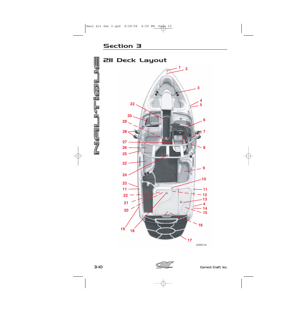 211 deck layout | Nautique 220 User Manual | Page 67 / 198