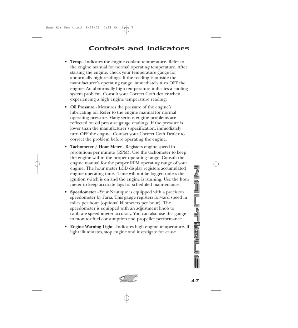 Controls and indicators | Nautique 220 User Manual | Page 82 / 198