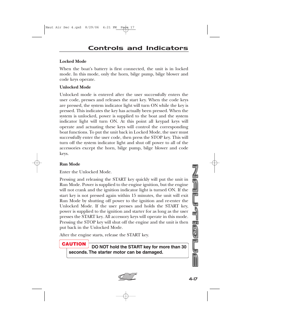 Controls and indicators | Nautique 220 User Manual | Page 92 / 198