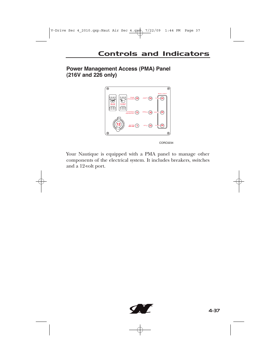 Controls and indicators | Nautique 230 User Manual | Page 113 / 248