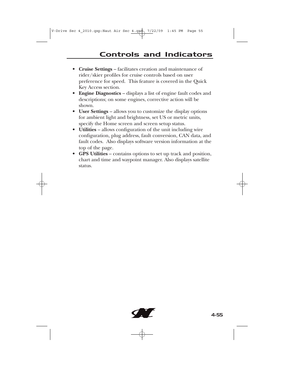 Controls and indicators | Nautique 230 User Manual | Page 131 / 248