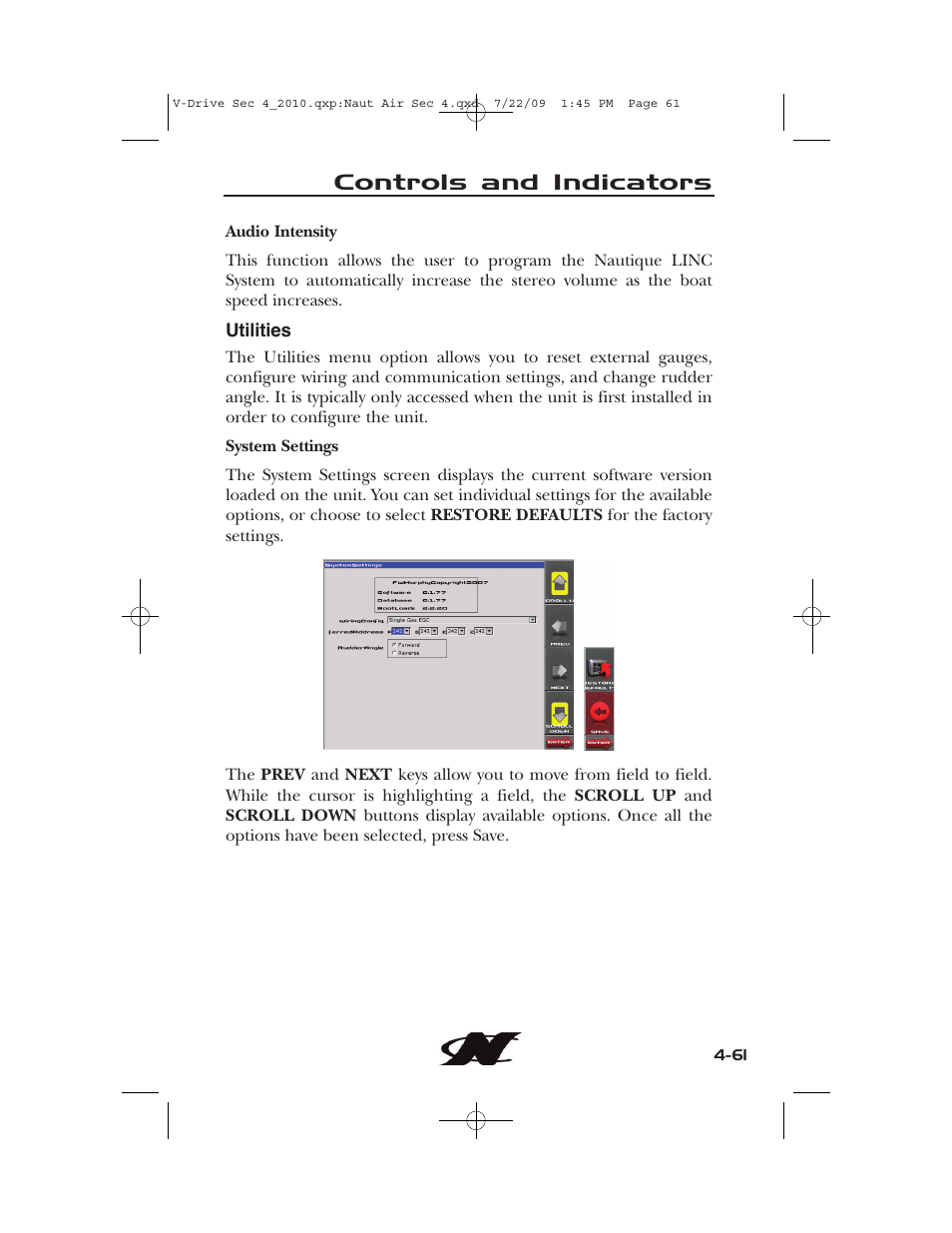 Controls and indicators | Nautique 230 User Manual | Page 137 / 248