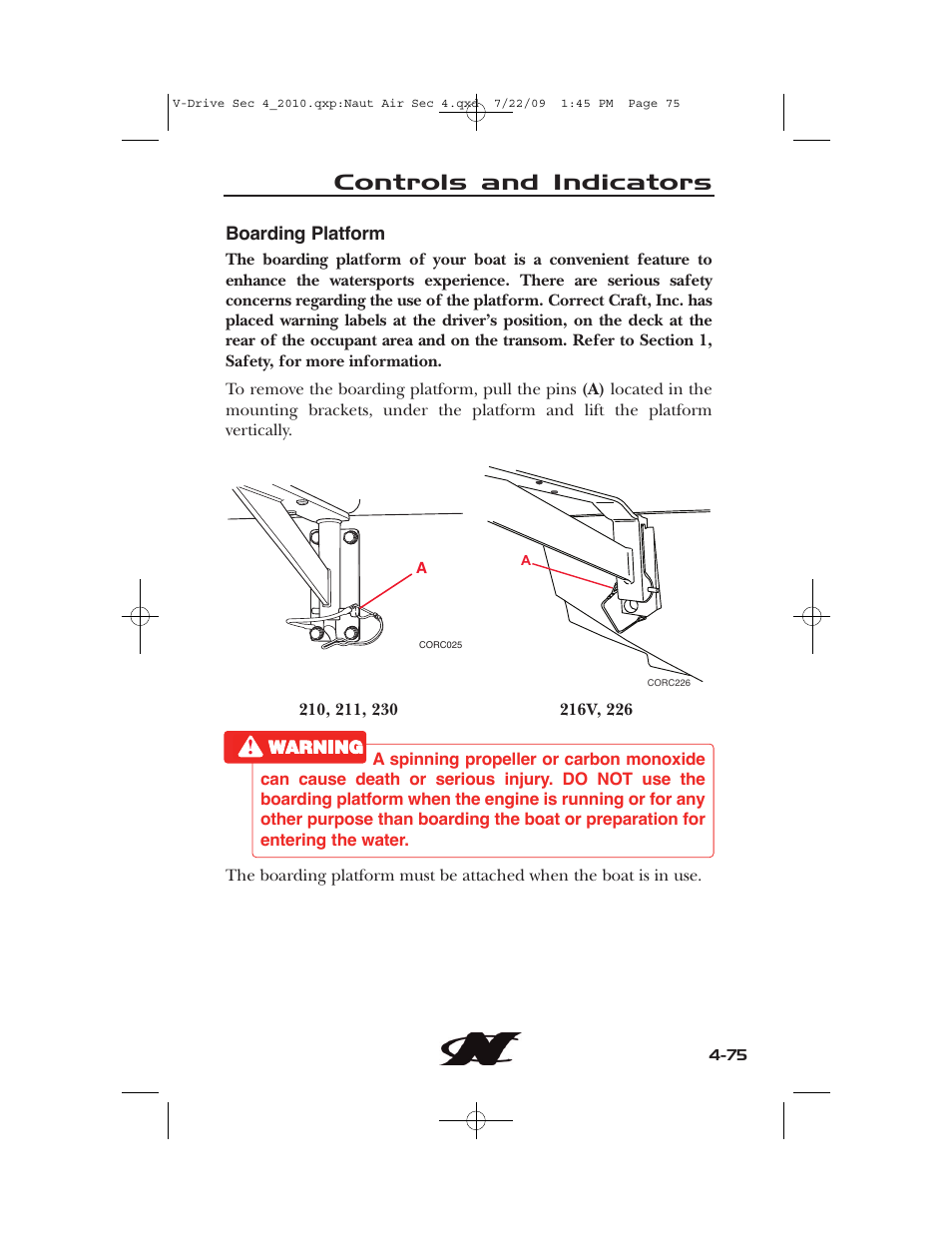 Controls and indicators | Nautique 230 User Manual | Page 151 / 248