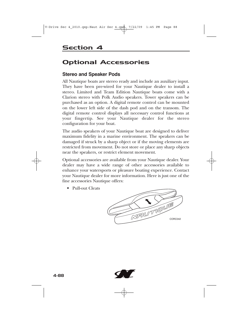 Optional accessories | Nautique 230 User Manual | Page 164 / 248