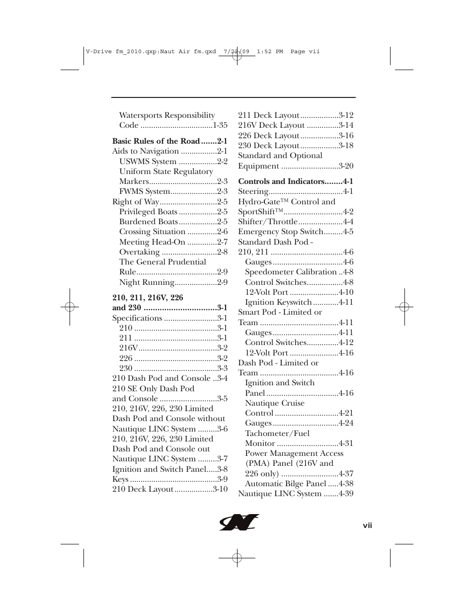 Nautique 230 User Manual | Page 7 / 248