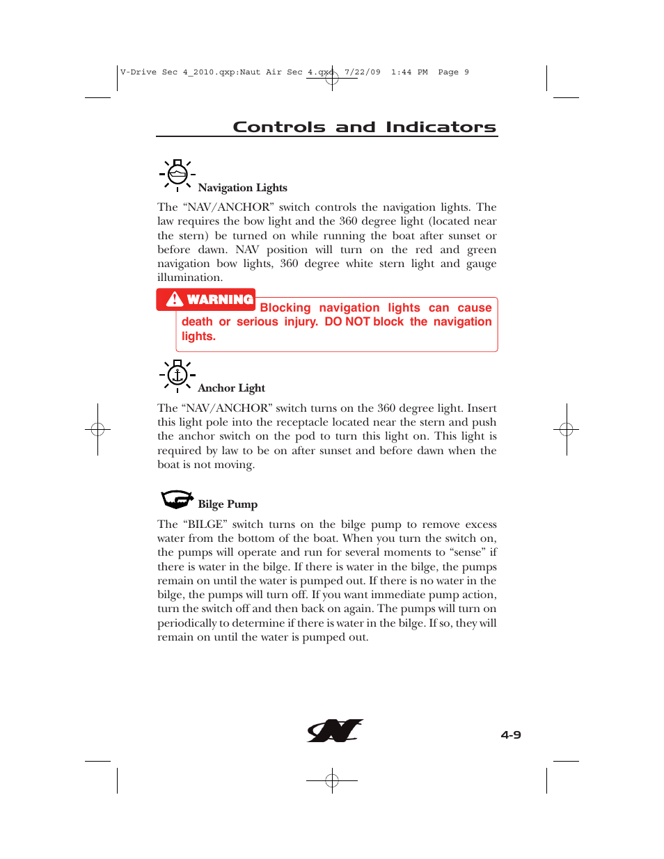 Controls and indicators | Nautique 230 User Manual | Page 85 / 248