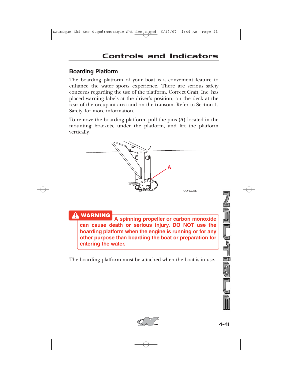 Controls and indicators | Nautique 2008 70141 User Manual | Page 111 / 188