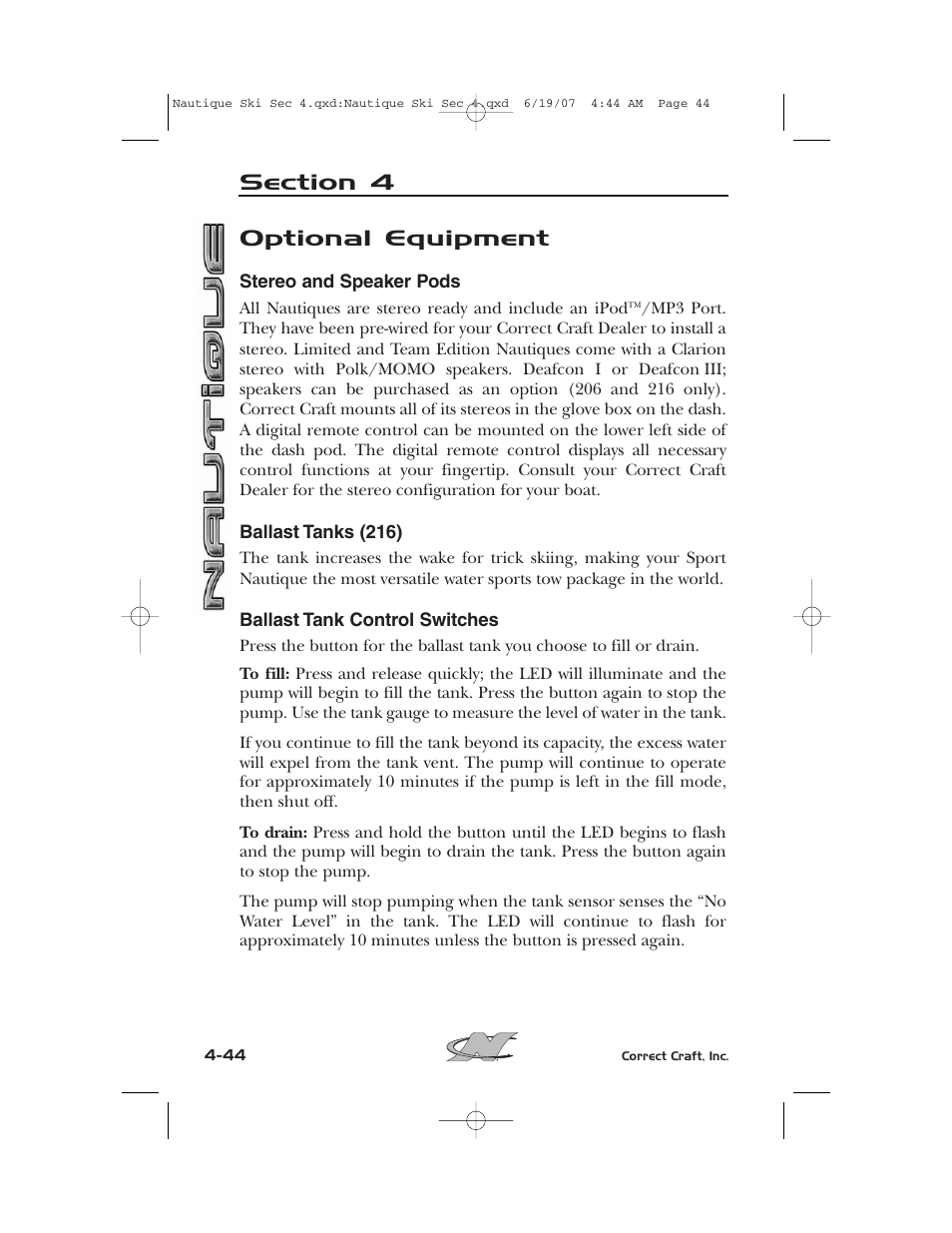 Optional equipment | Nautique 2008 70141 User Manual | Page 114 / 188