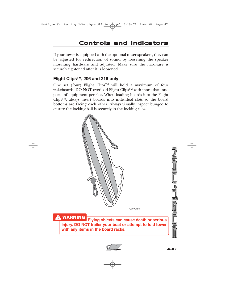 Controls and indicators | Nautique 2008 70141 User Manual | Page 117 / 188