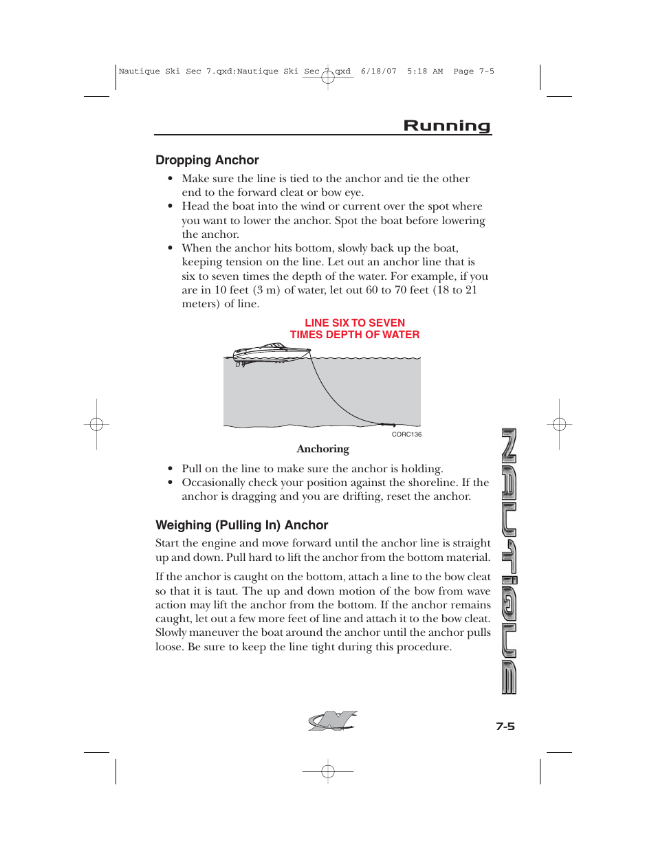 Running | Nautique 2008 70141 User Manual | Page 145 / 188