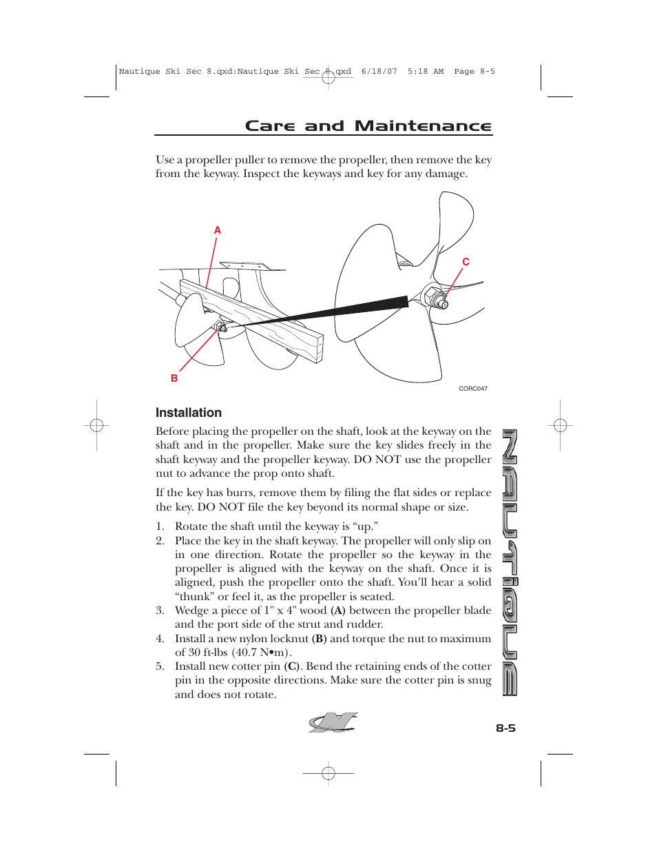 Care and maintenance | Nautique 2008 70141 User Manual | Page 151 / 188