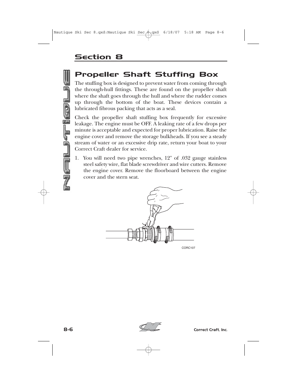 Propeller shaft stuffing box | Nautique 2008 70141 User Manual | Page 152 / 188