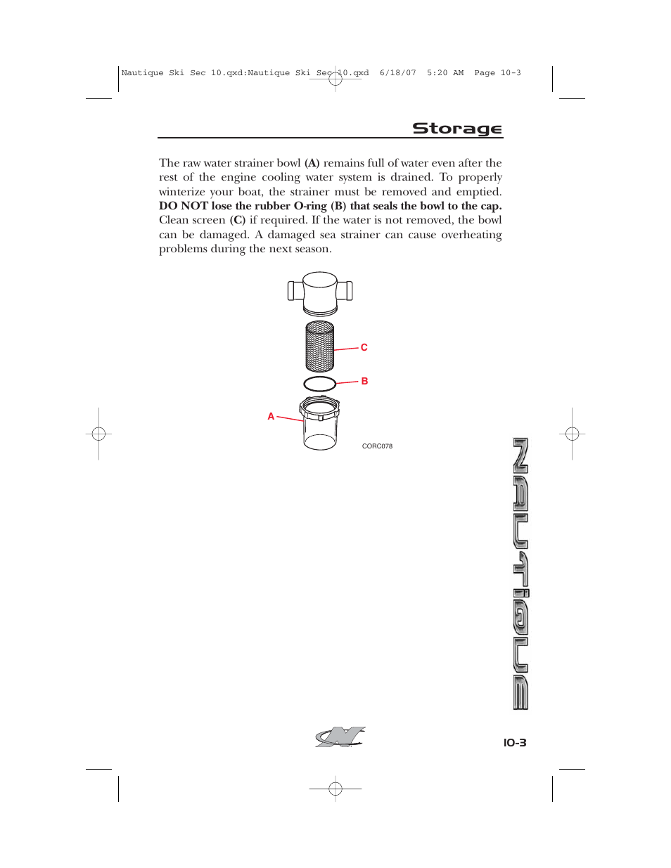 Storage | Nautique 2008 70141 User Manual | Page 171 / 188