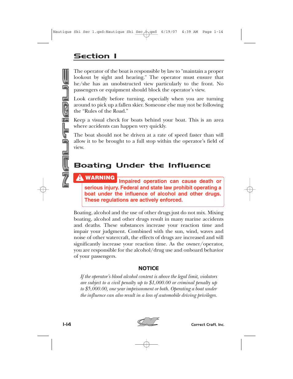 Boating under the influence | Nautique 2008 70141 User Manual | Page 24 / 188