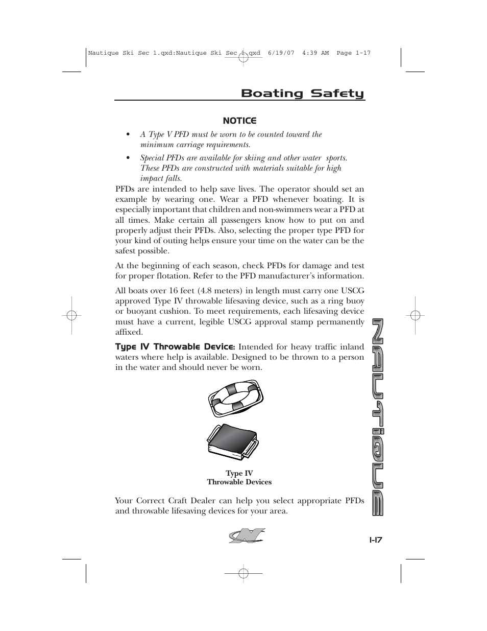 Boating safety | Nautique 2008 70141 User Manual | Page 27 / 188