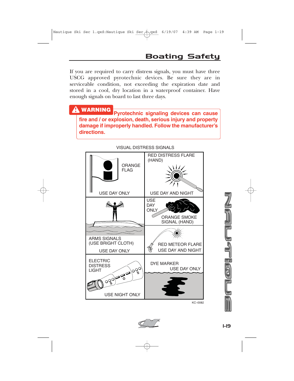 Boating safety | Nautique 2008 70141 User Manual | Page 29 / 188