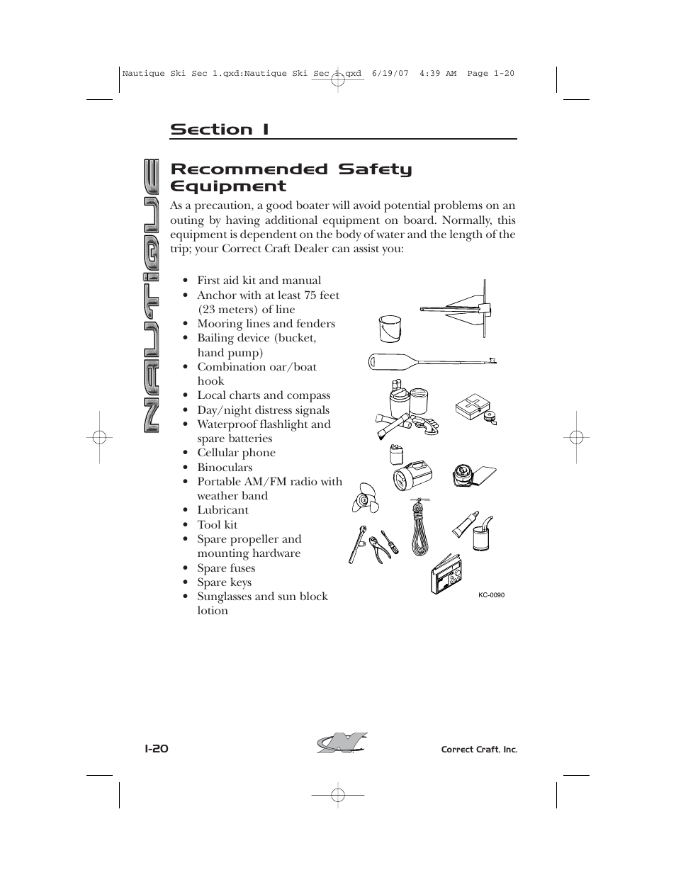 Recommended safety equipment | Nautique 2008 70141 User Manual | Page 30 / 188