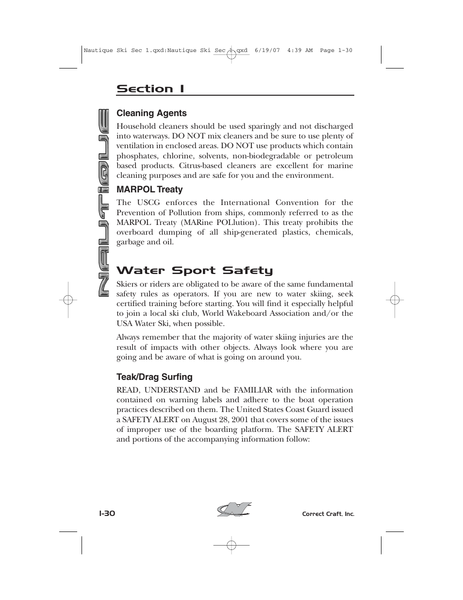 Water sport safety | Nautique 2008 70141 User Manual | Page 40 / 188