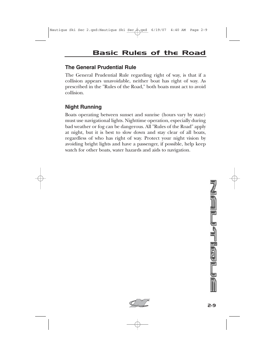 Basic rules of the road | Nautique 2008 70141 User Manual | Page 55 / 188