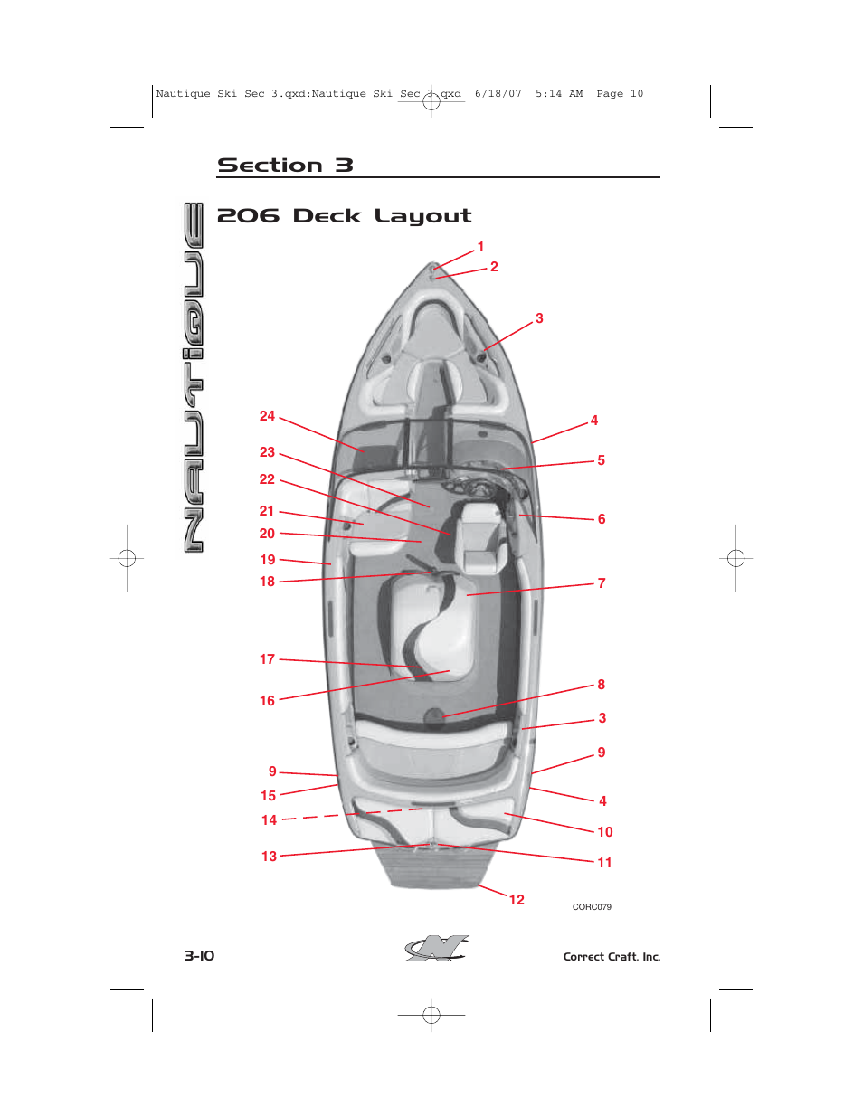 206 deck layout | Nautique 2008 70141 User Manual | Page 66 / 188