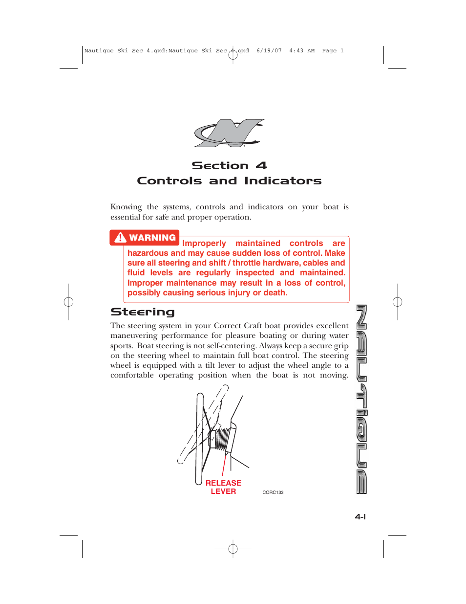 Steering | Nautique 2008 70141 User Manual | Page 71 / 188