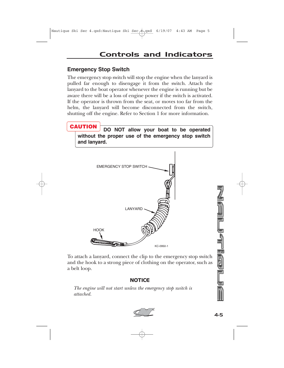 Controls and indicators | Nautique 2008 70141 User Manual | Page 75 / 188