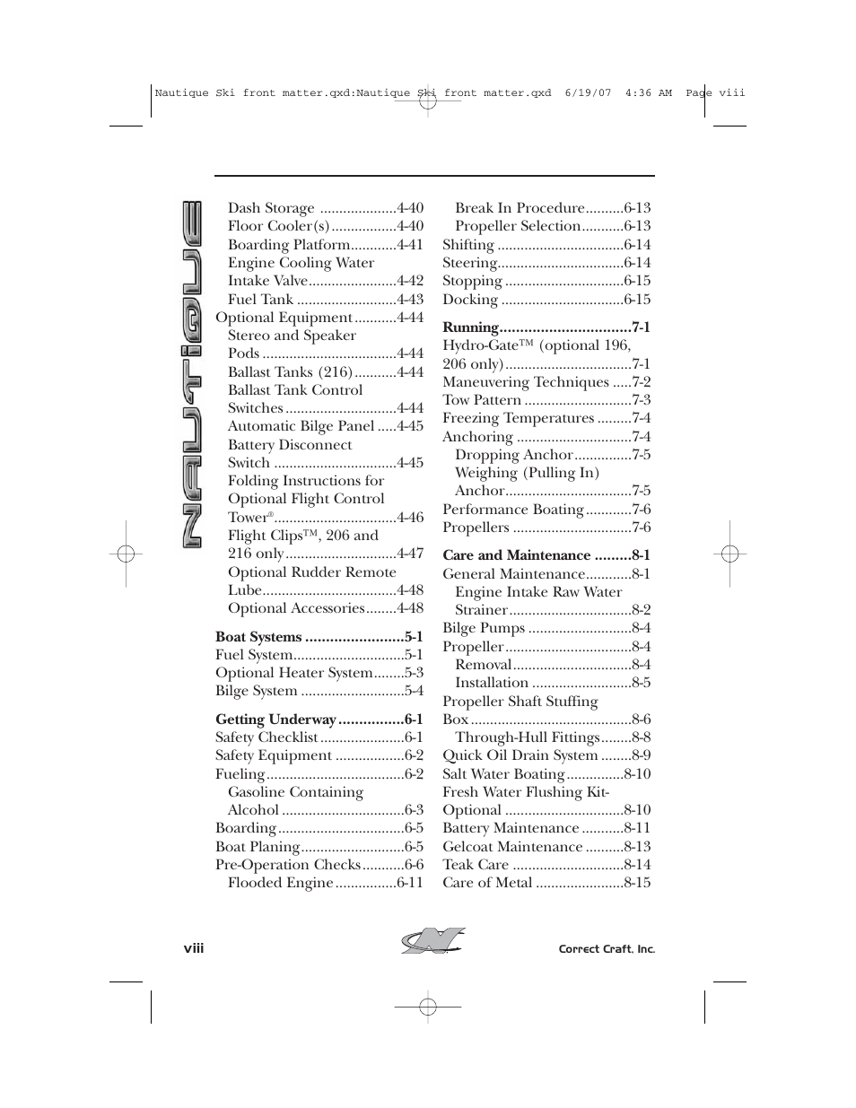 Nautique 2008 70141 User Manual | Page 8 / 188