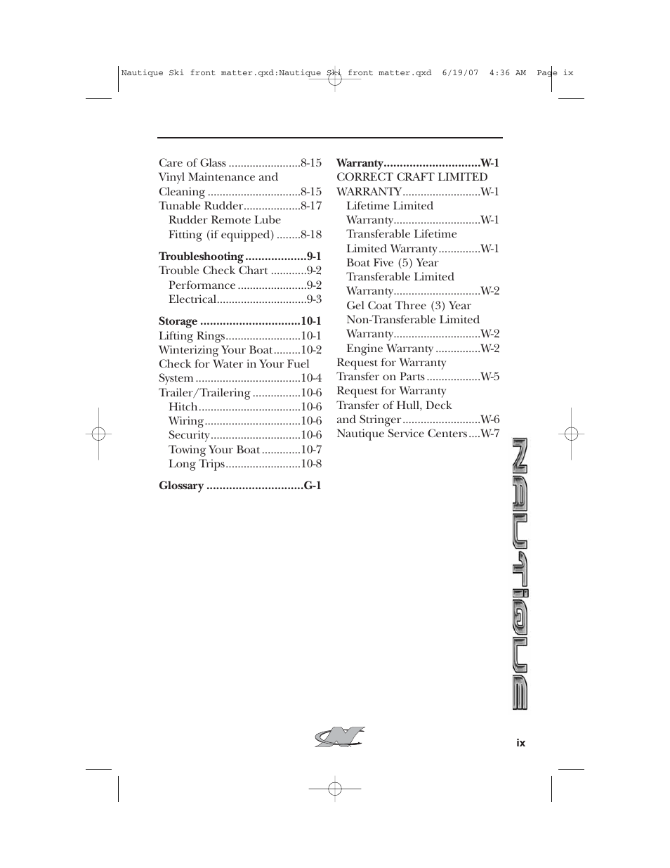 Nautique 2008 70141 User Manual | Page 9 / 188