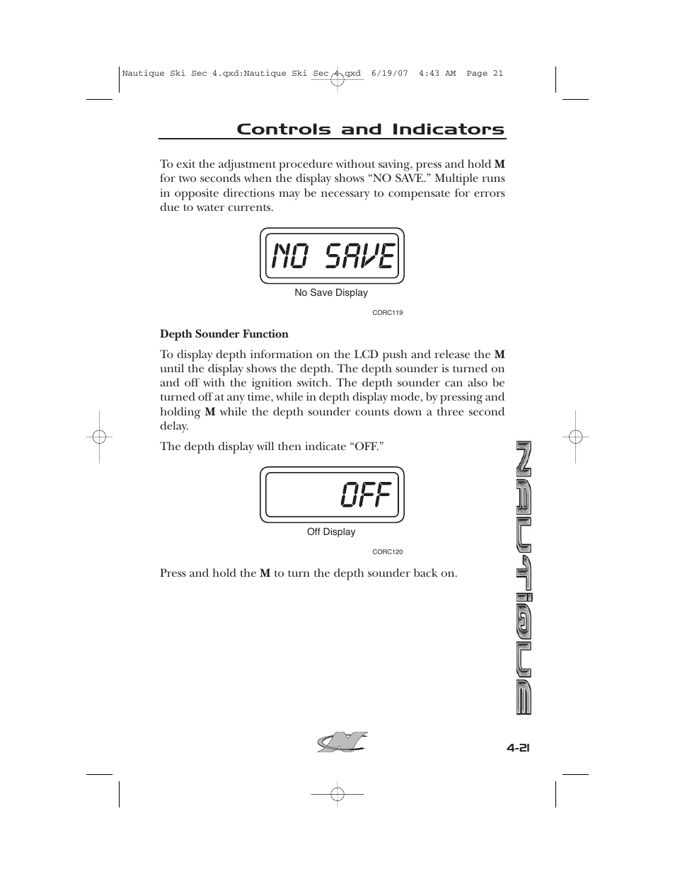 Controls and indicators | Nautique 2008 70141 User Manual | Page 91 / 188