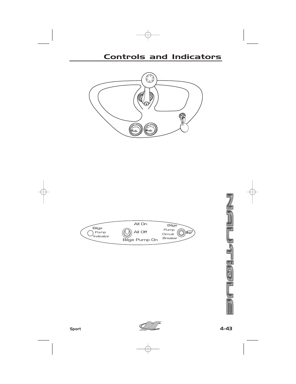 Controls and indicators, Automatic bilge panel | Nautique SPORT NAUTIQUE 216 User Manual | Page 112 / 188